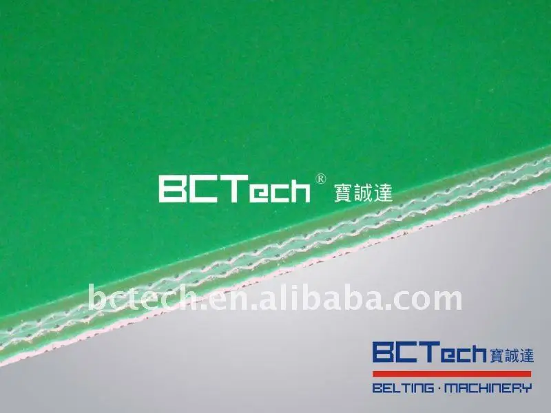 BCTech промышленных ПВХ Гладкая Конвейерная лента/плоский приводной ленточный конвейер