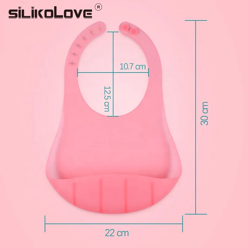 Adjustable waterproof silicone baby bibs feeding baby burp cloths kids boys girls aprons children eating lunch breastplate