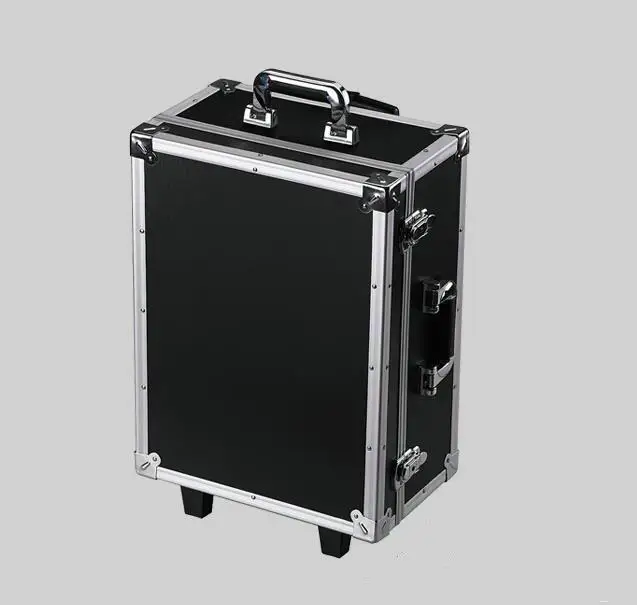 
Custom size Carrying Trolley Aluminum Tool Case with Wheels or Rolls 