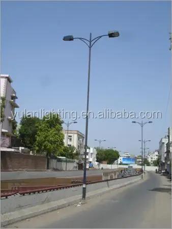 
competitive price steel pipe double arm street light pole 8m for sale 