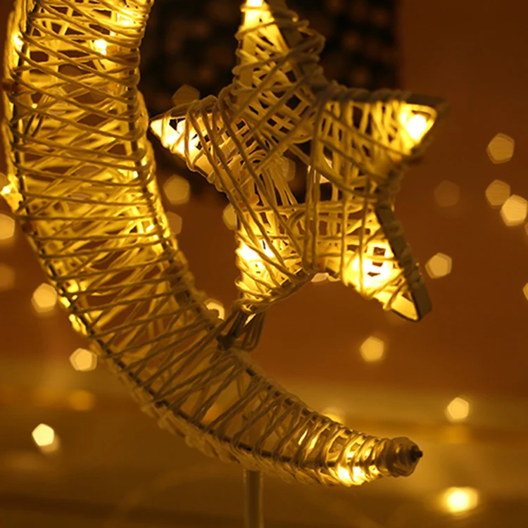 Highly acclaimed Wholesale christmas lampara led luna moon star shape fairy ramadan night light indoor