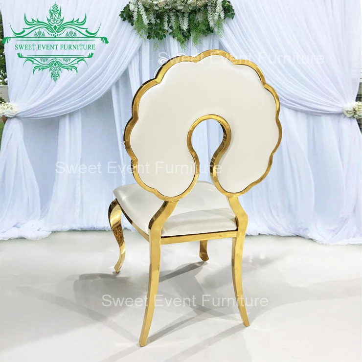 Банкетный стул из нержавеющей стали с подушками для свадебного торжества