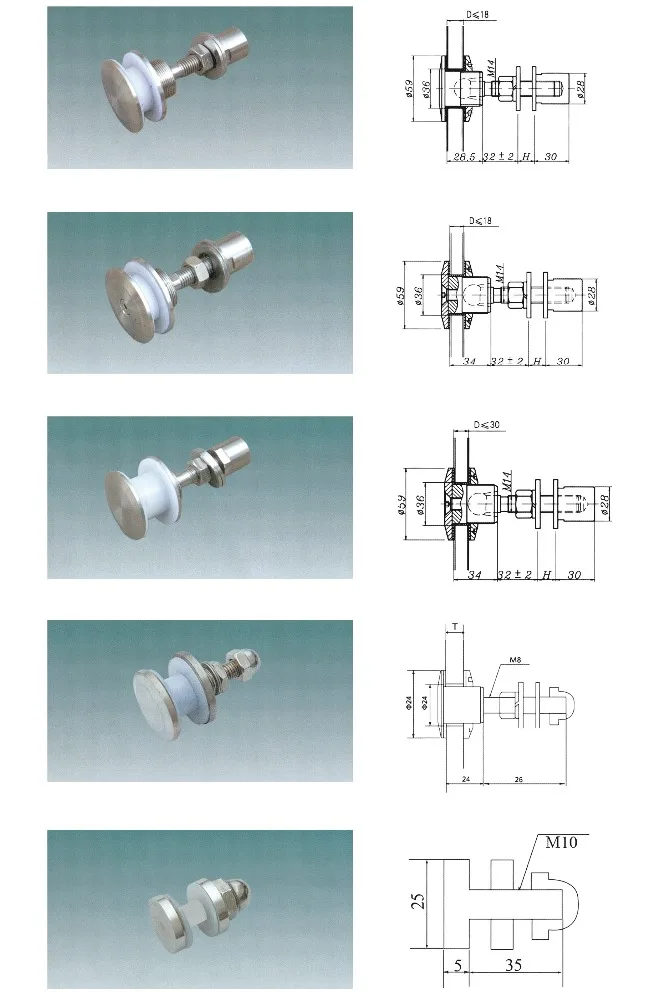 EV200-1 Stainless steel Spider Fitting for Point-fixed Glass Wall System