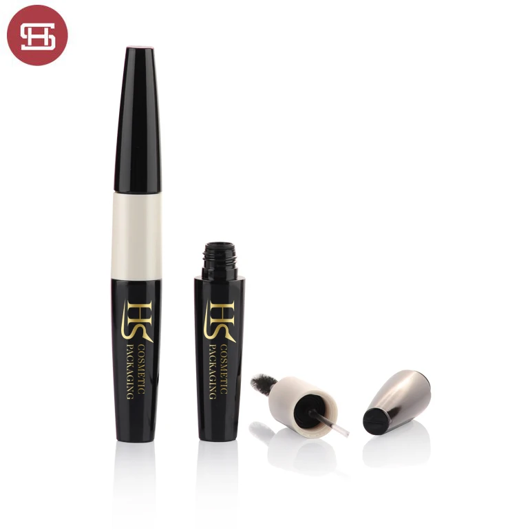 Hot sale OEM lash makeup cosmetic eyelash double dual head plastic custom empty private label mascara tube container packaging