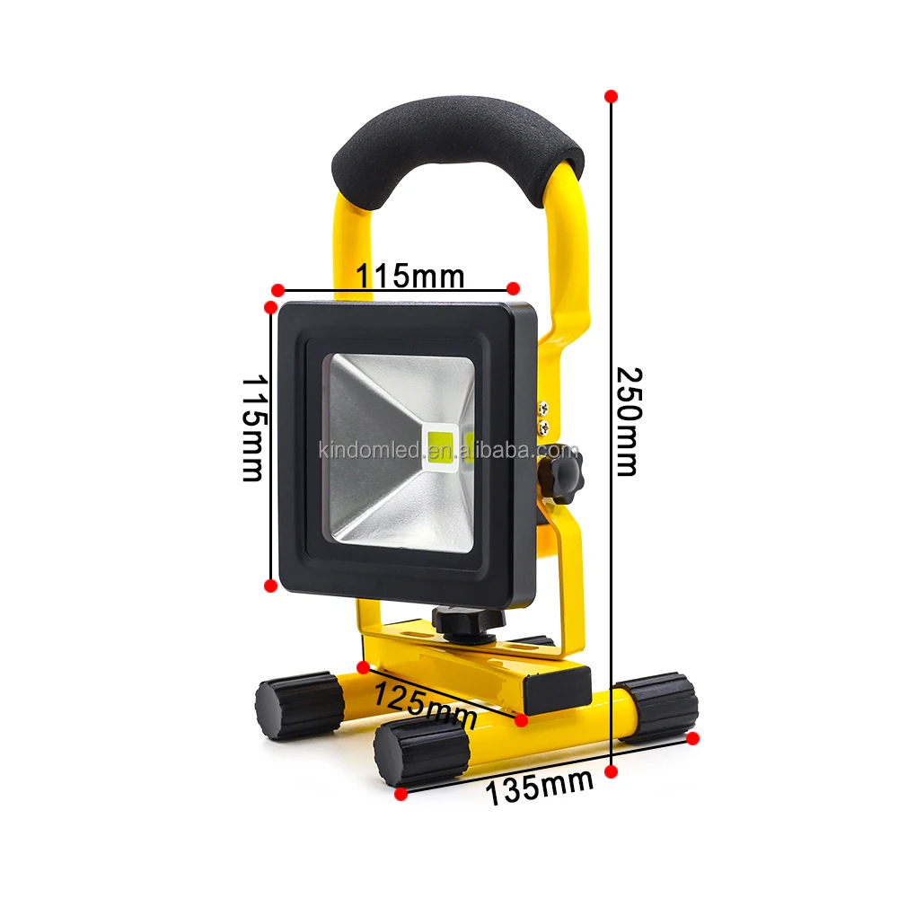 Aluminum portable outdoor led torch light   Battery 6000K 10W rechargeable led work light