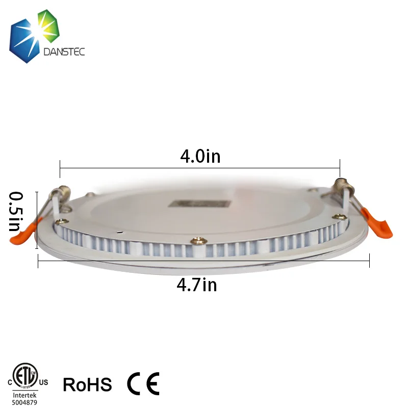 ETL recessed concrete ceiling light 4' 9W led downlight dimmable pot lights