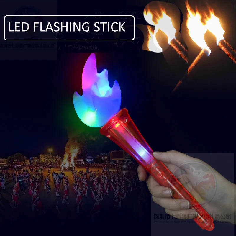 Light Up Toys LED Flashing Torch Light Manufacture China for New Year Party LED Flashing Light Torch Stick