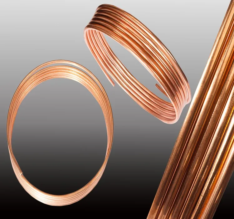 OD 4.76-12 mm double wall brazed copper coated tube