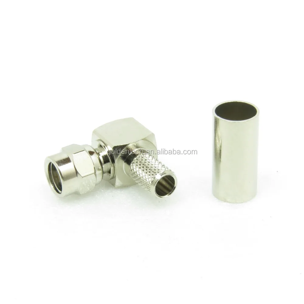 SMC Connector Right Angle Crimp Plug for RG58