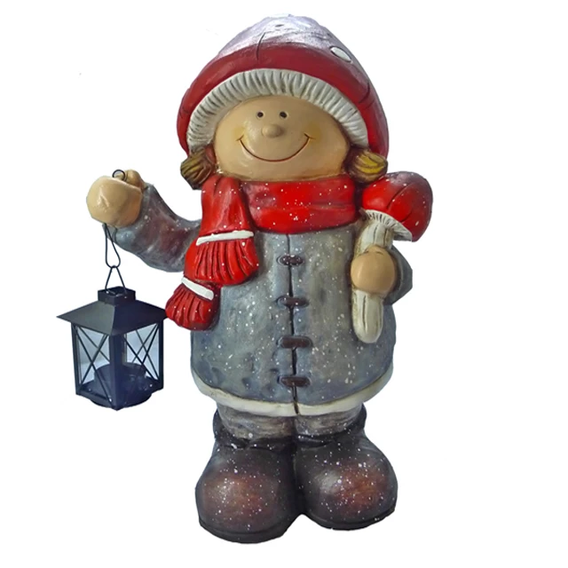 Керамическая зимняя магниевая фигурка девочки игрушка на рождественскую