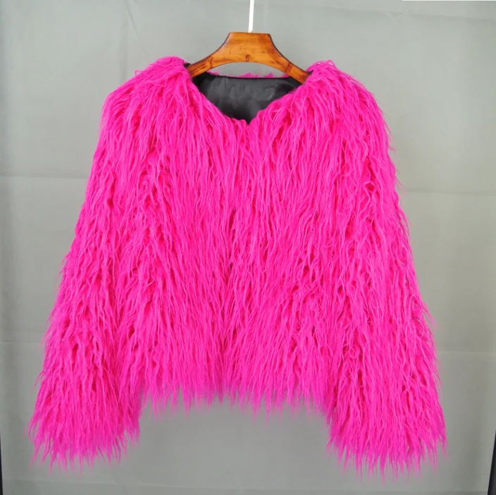 
Factory Direct Sale artificial fur jacket wholesale Faux Fur coat 