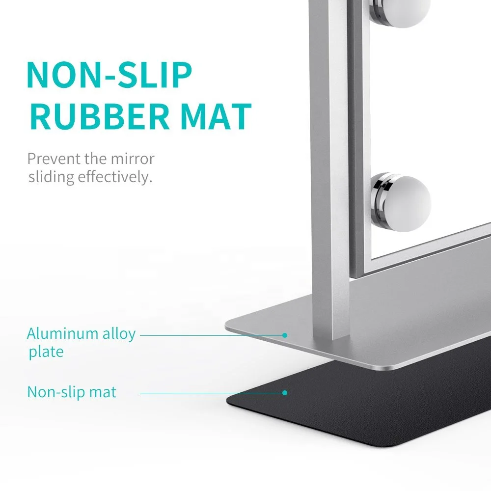 Hollywood led mirror light with 6 led bulbs 360 degree rotation make up led light mirror