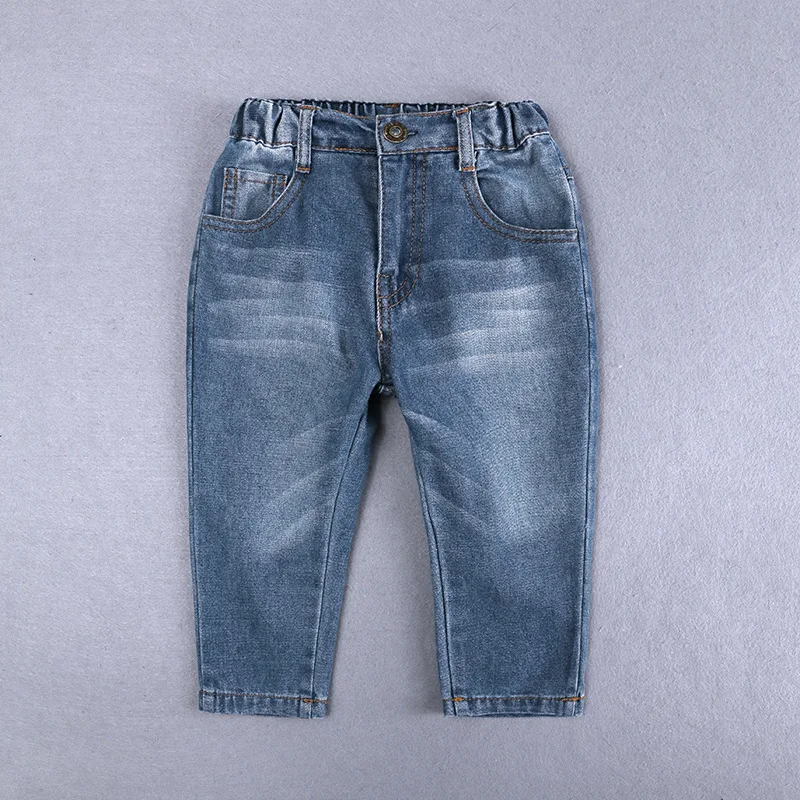 Cotton Long Sleeve Plaid Shirt Jeans Fashion 2pcs Boy Clothing Sets