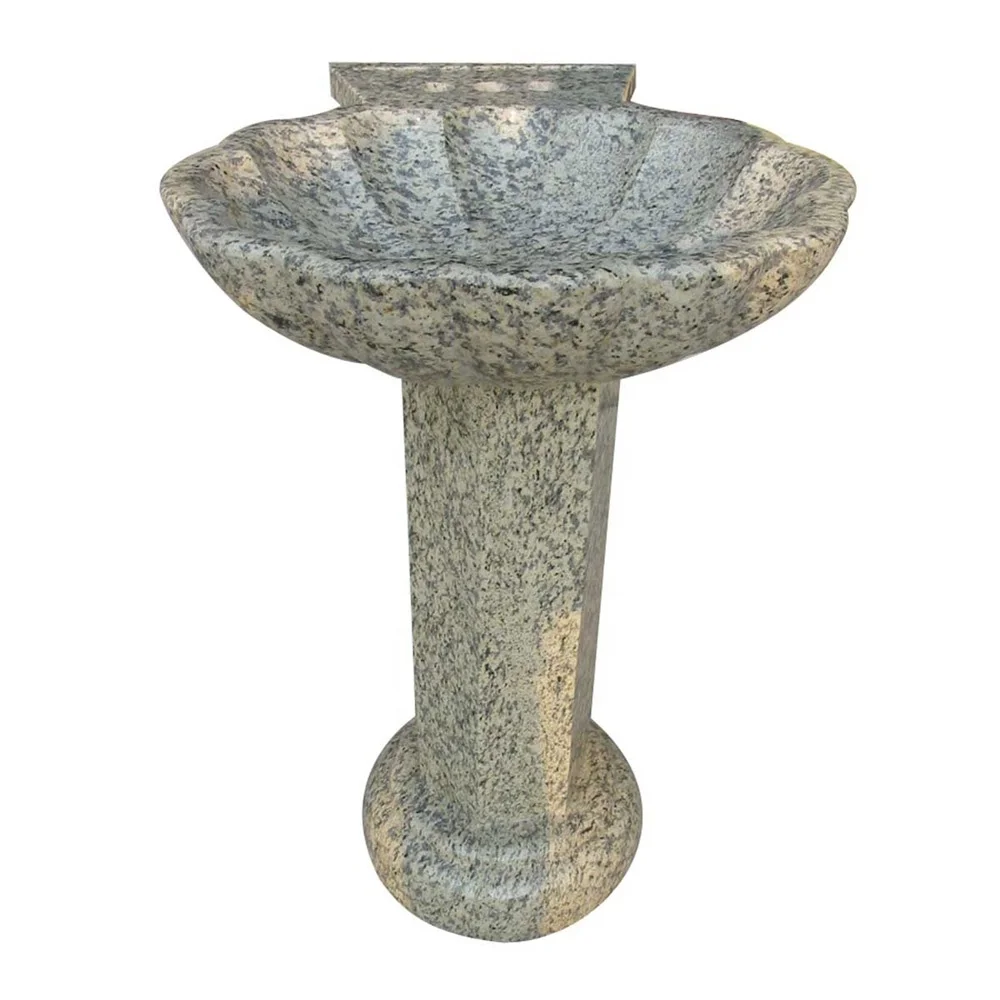 black granite pedestal stone basin for sale