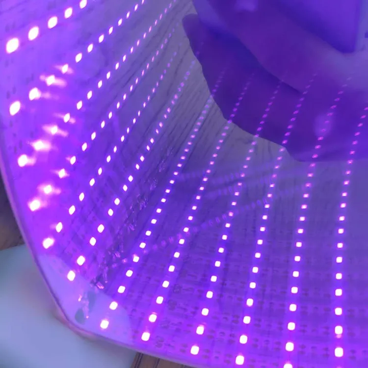 
Home Decoration Battery Infinity Mirror Lamp Heart Shape Tunnel Effect LED Night Light 