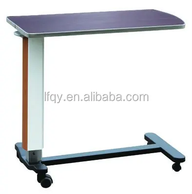 medical hospital dining table with caster,over bed table