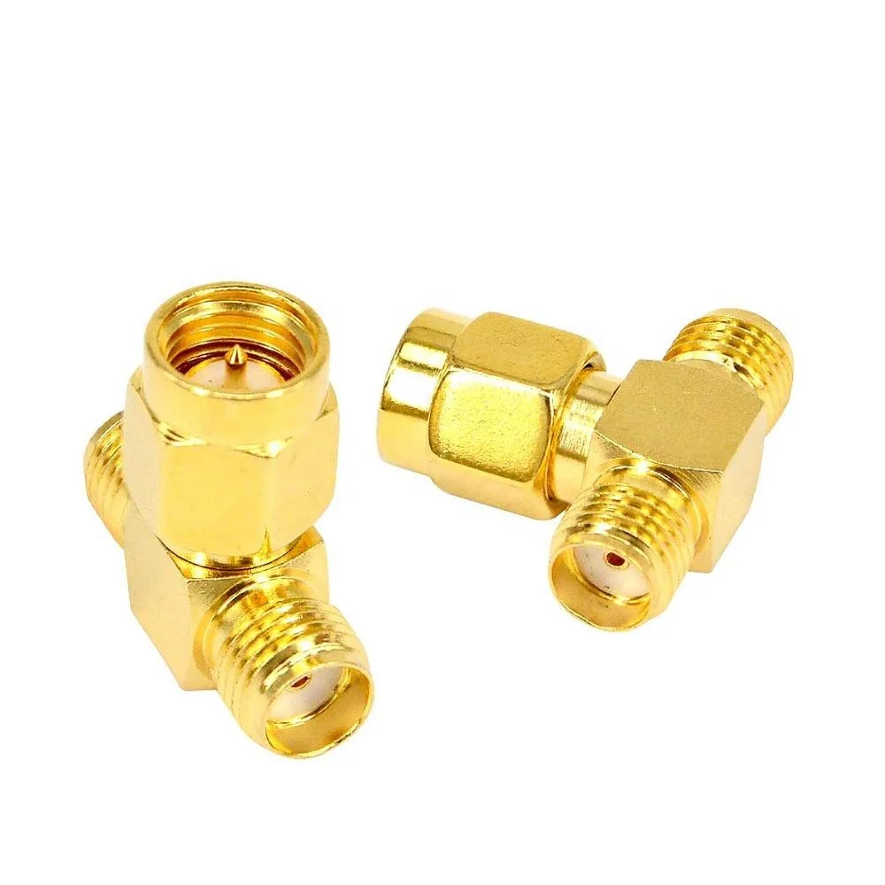 Wholesale RF Coax Adapter SMA Male to Dual SMA Female Connector Splitter Antenna Converter