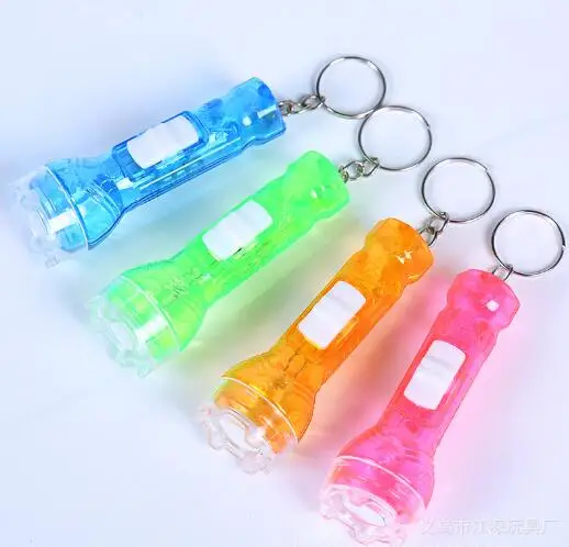 Explosive sales Mini LED flashlight toy child children flash keychain light toy