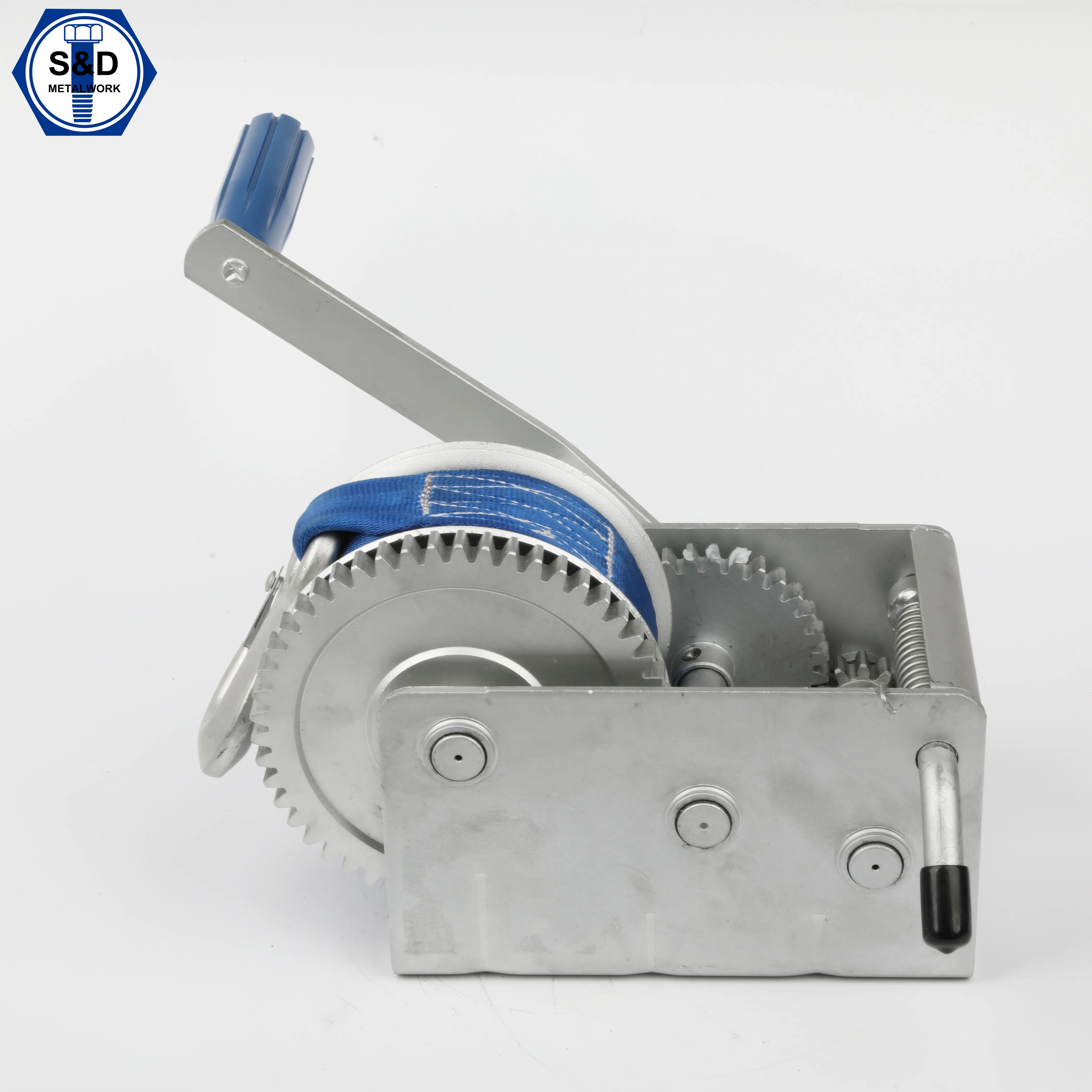 boat trailer manual mini manual hand portable winch 1500kgs with webbing