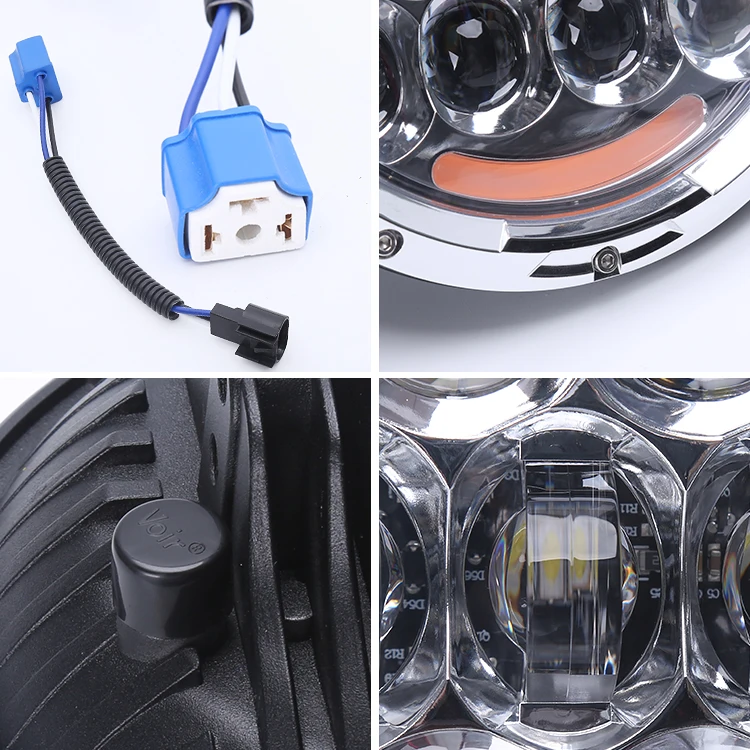 High/Low Beam rgb thar lamps  7 inch led headlight for jeep 7 inch 105w led round headlight