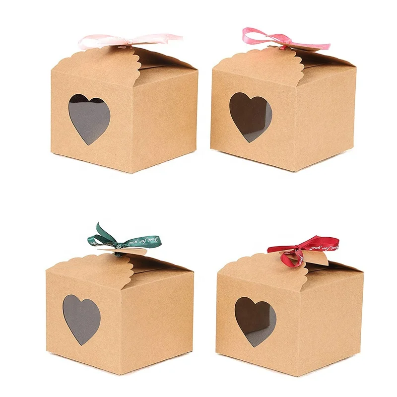 Kraft Paper cake box For Party Gift Wedding Favors Candy Shopping Bags