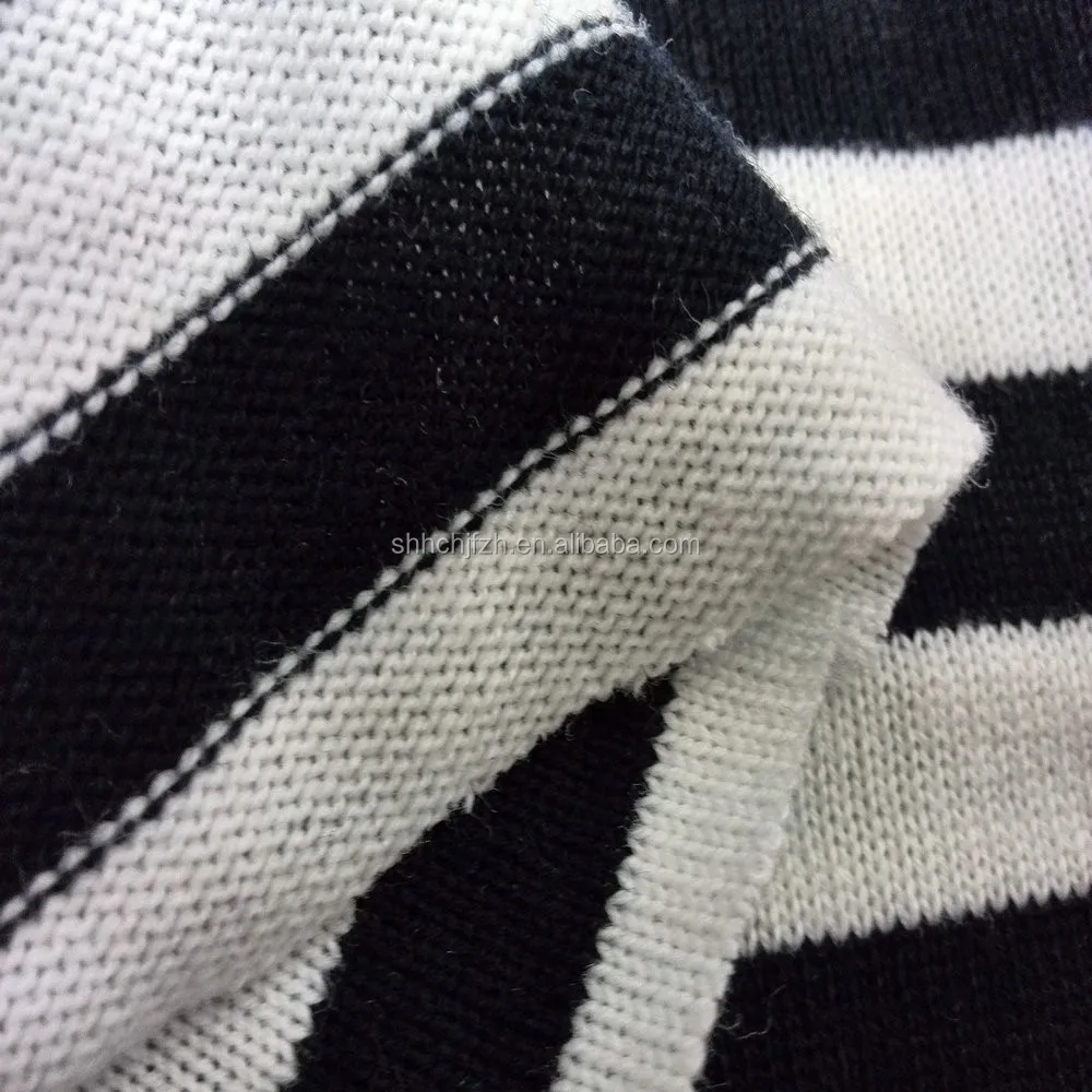 100% CTN S/J Feeder Stripe Knit Fabric