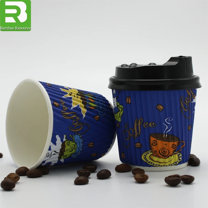 16 oz Disposable Coffee Cups_16oz Double Wall Custom Print Coffee Cups_Paper Coffee Cups for Hot Beverage