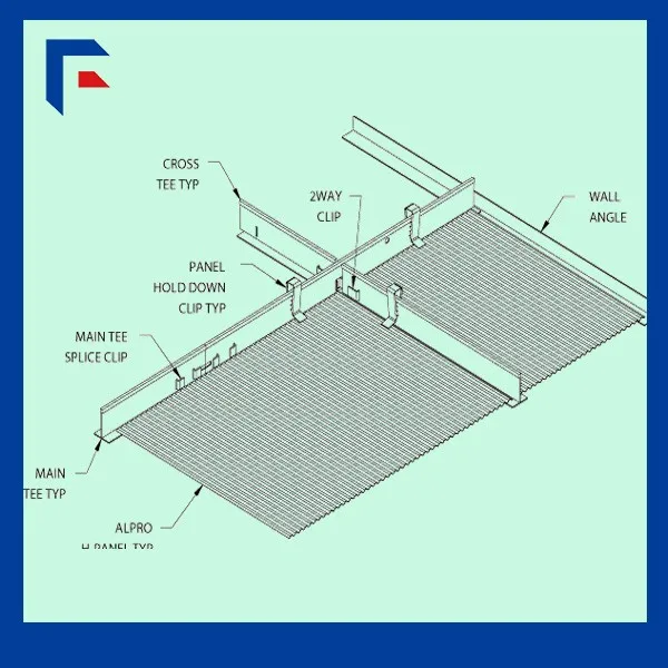 False ceiling t bar exposed suspended ceiling grid