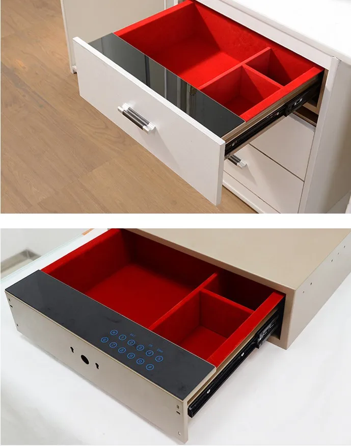 home office small wardrobe hidden password 19 inch 480mm touch screen panel safe drawer