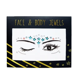 Wholesale festival fashion Temporary Rhinestone Gem face body stickers