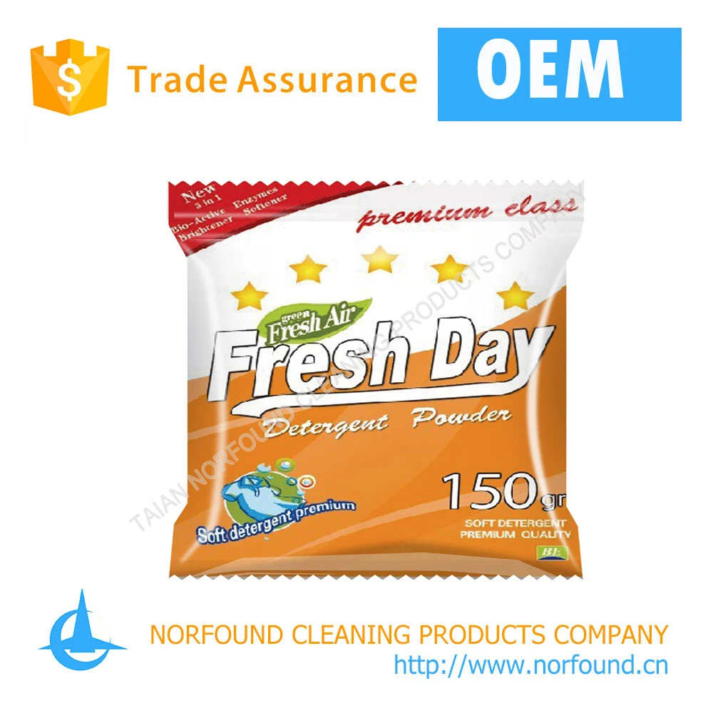 
150g Bio-active Enzyme Brightener Softener laundry detergent powder 