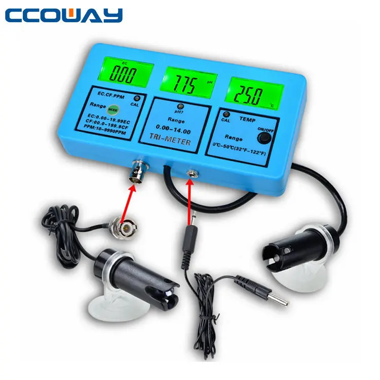 China Supplier 4 in 1 PH/EC/CF/TDS portable hardness tester, water ph meter electrode, digital ph & control ec