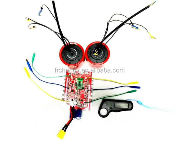 Dual set MP 72mm hall sensor Hub Motor& FOC main controller for electric skateboard
