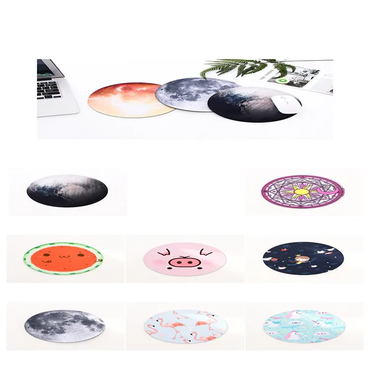 
Customized mouse pad planet round rubber mouse pad for Laptop soft lovely 
