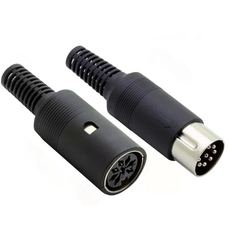 Male Female Socket Solder Terminals Connector 3  4  5  6  7  8  Pin DIN Plug