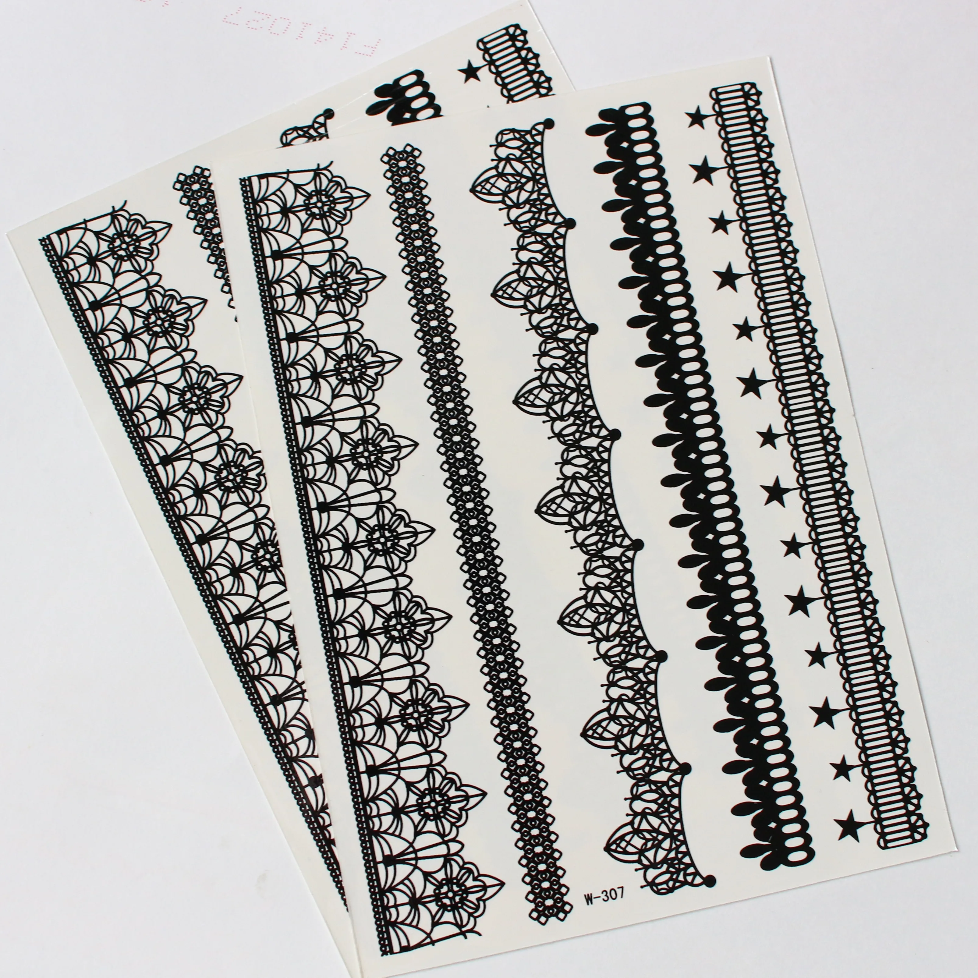 Popular Fashion Flash Tattoo Women Black Henna Jewel Lace Sexy Neck Collar Arm Body Flower Decoration Sticker