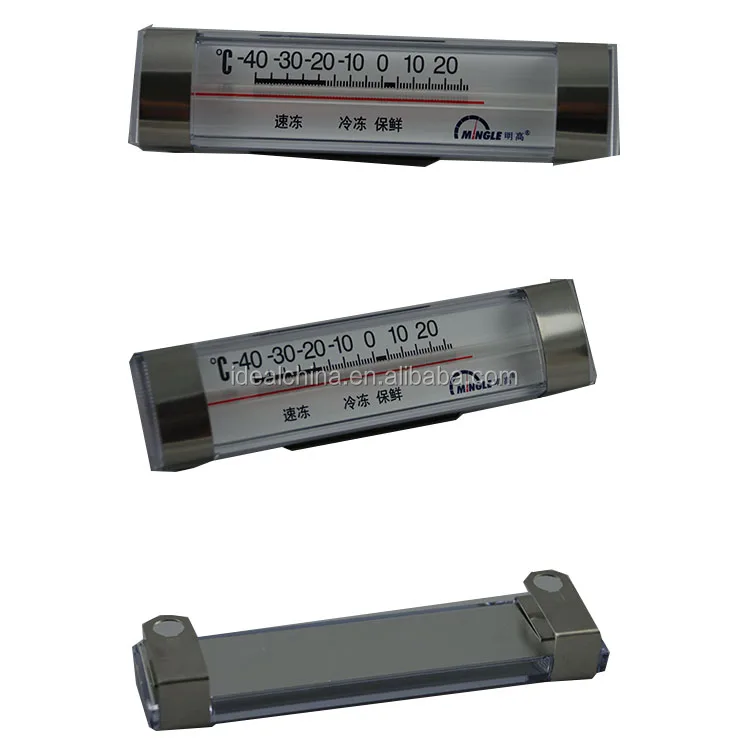 Horizontal metal case glass tube refrigerator refrigerator/freezer thermometer