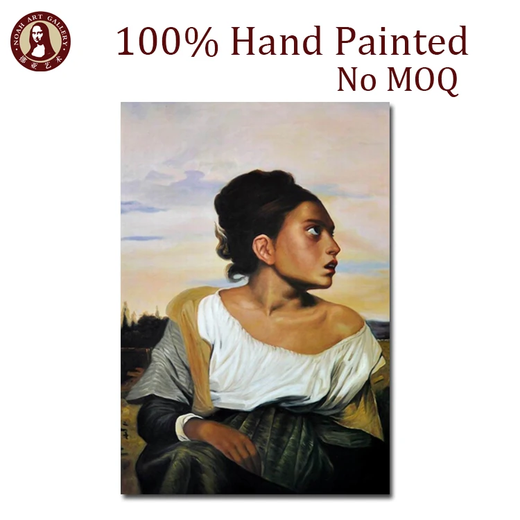Museum Quality Classical Girls Body Painting Portrait Wall Art