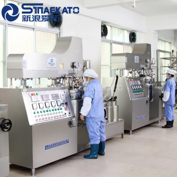 Famous Brand SINAEKATO Hydraulic Lifting Cosmetic Cream Vacuum Emulsifying Industrial Liquid Mixer Chemical
