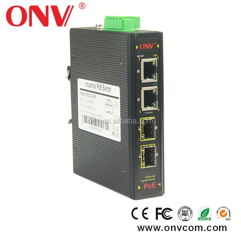 4-порт Gigabit Ethernet промышленный PoE коммутатор для IP камеры видеонаблюдения
