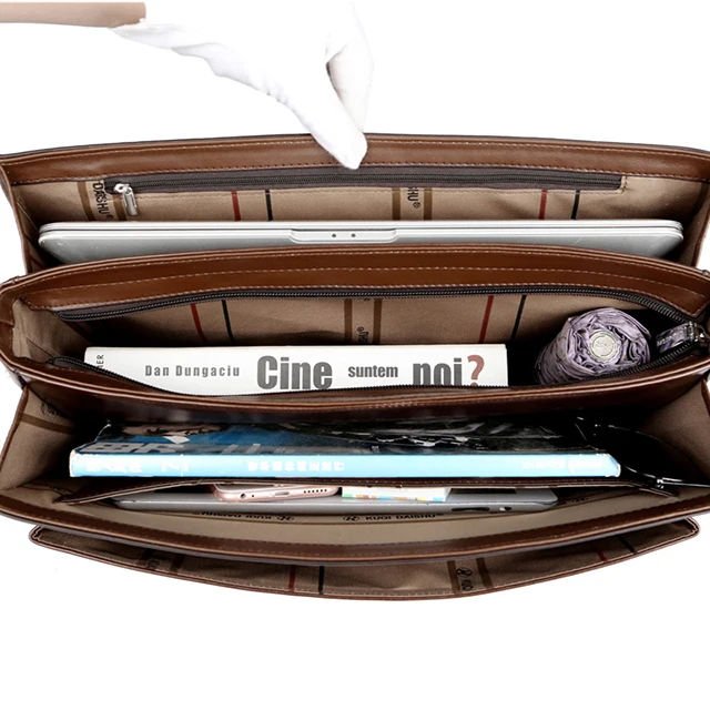 Портфель мужской деловой, сумка-тоут для компьютера 14 дюймов, с замком паролем, мессенджер на плечо