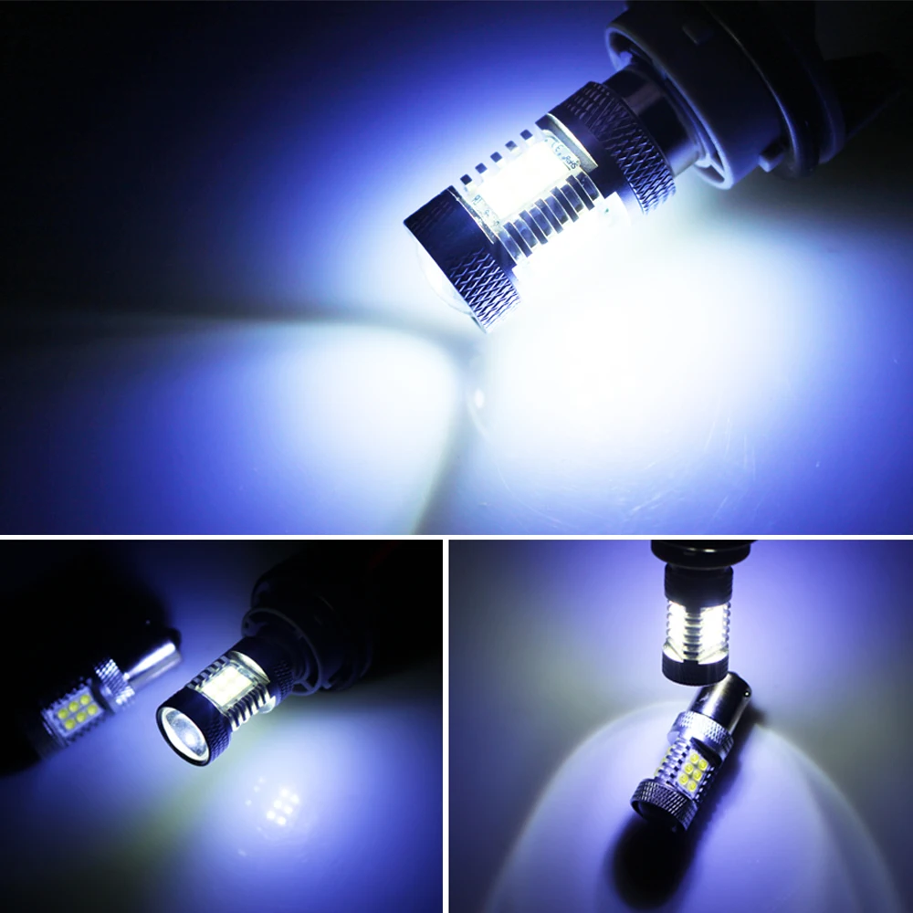 1600 Lumen 8000K Light Blue High Power 21-SMD XP-E 7443 T20 W16W LED Bulbs For Brake, DRL, Turn Signal, Backup Lights Lamps