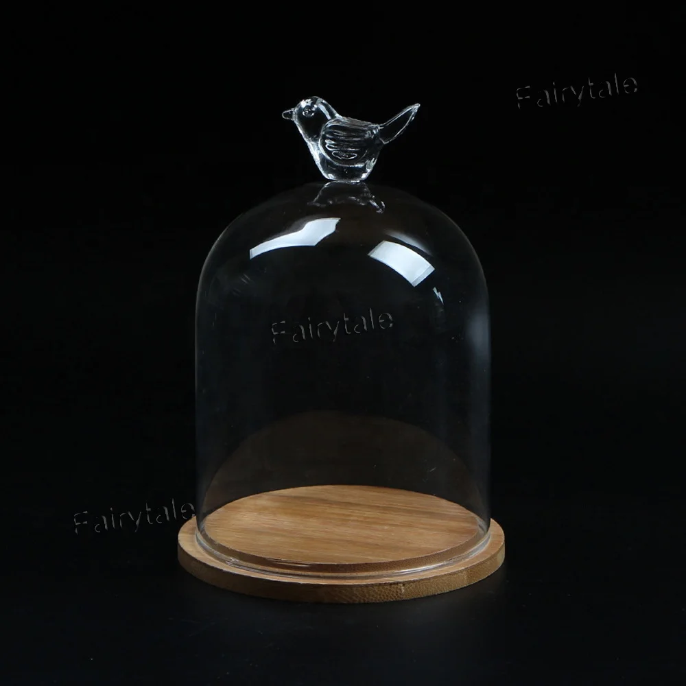
Creative Glass Cover Everlasting Flower Dome Display Glass Cheese Dome 
