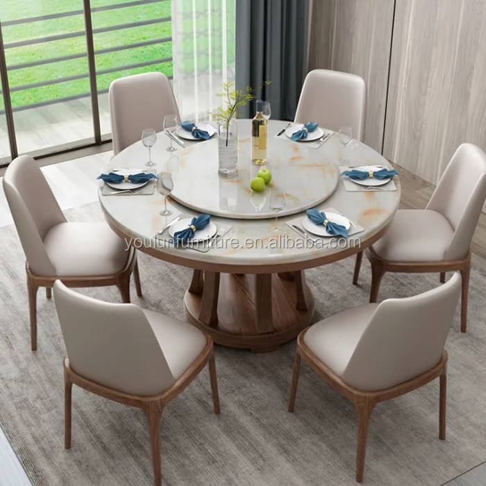 Wooden Marble Dining Table Wooden Legs Marble Top, Marble Top Wood Dining table