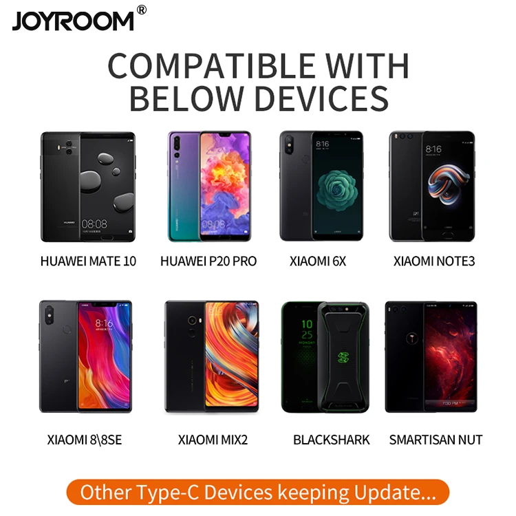 
Joyroom usb type c to type c charging port and 3.5mm Jack aux adapter splitter cable 