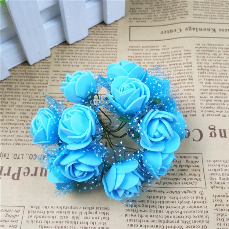 144 pieces/Pack Artificial Roses Foam Flower Head For Wedding Decoration