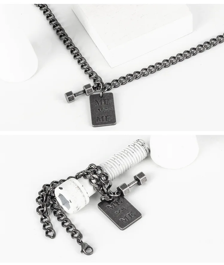 Maxhen88 Fitness Sports Bracelet ,Faith Belief ME VS ME Bracelet,Lock Dumbbell Bracelet for couple