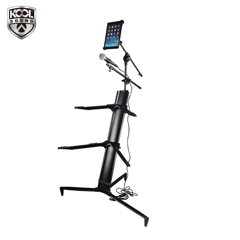 Kool Sound Factory direct sale easily folding adjustable height aluminum alloy plane keyboard stand 1.2M