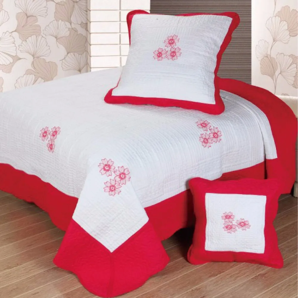 Microfiber Quilted Bedspread Soft Bed Linen With Pillow