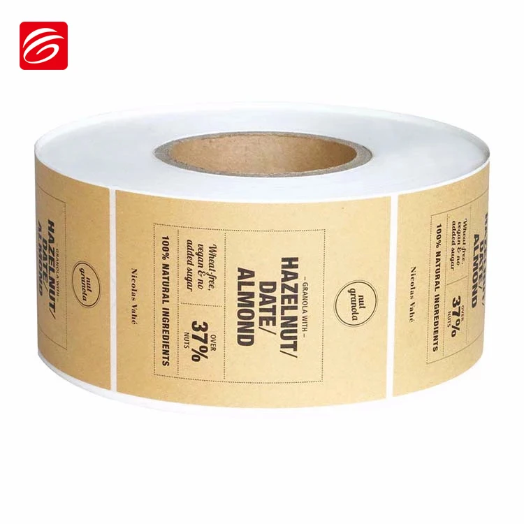 Custom kraft paper self-adhesive label
